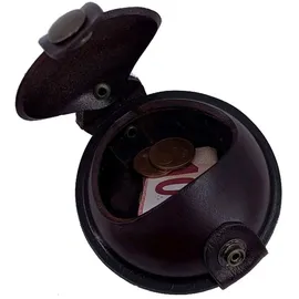 Mika Schlüsselanhänger / Kleingeldbörse groß Sattelleder 9cm braun