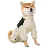 Refttenw Hunderegenmantel Wasserabweisend Hundejacke,Haustier-Regenmantel,reflektierendes Design weiß 4XL
