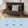Relaxdays Truhenbank Gepolstert Grau 110 x 40 x 40 cm