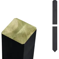 Plus Leimholzpfosten 208 cm 70 x 70 mm schwarz