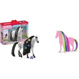 SCHLEICH Horse Club 42622 Sofia's Beauties Knabstrupper Hengst Styling Set & 42654 Haare Beauty Horses Rainbow, ab 4 Jahren, Horse Club Sofia's Beauties - Spiel-Zubehör, 2 Teile