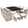 vidaXL Garten-Essgruppe 11-tlg. beige 42557