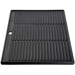 Gusseiserne Grillplatte 23,5 x 42 cm mit Ablauföffnung für ALL'GRILL ELEGANCE - Beidseitig verwendbar, solide, massiv und robust
