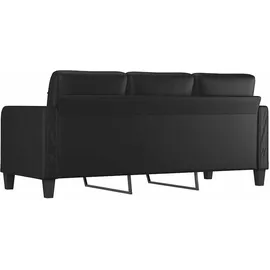 vidaXL 3-Sitzer-Sofa Schwarz 180 cm Kunstleder