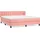 vidaXL Boxspringbett mit Matratze Rosa 180x200 cm Samt