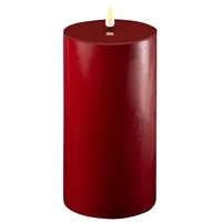 Deluxe Homeart LED Stumpenkerze 20 cm bordeaux