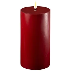 Deluxe Homeart LED Stumpenkerze 20 cm bordeaux