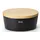 Continenta Brottopf mit Holzdeckel oval 36 cm matt schwarz