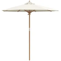 VidaXL Gartenparasol Cremeweiß 217x230 cm Bambus
