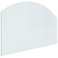 vidaXL Bodenschutzplatte Kaminofen Glasplatte 80 x 50 cm Funkenschutz Weiß