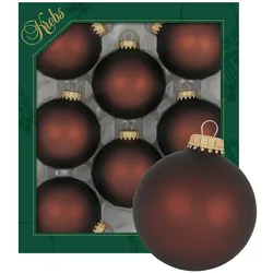 Krebs Glas Lauscha Satin-Mocca 7cm Glaskugeln uni
