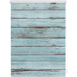 Lichtblick Rollo Klemmfix, ohne Bohren, blickdicht, Bretter-Vintage