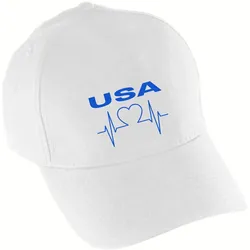 multifanshop Baseballcap - USA - Herzschlag - Druck navi - Mütze