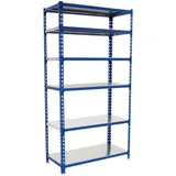 Proregal Schwerlastregal Giant Metal Shark HxBxT 250 x 80 x 50 cm Fachlast 180 kg Blau