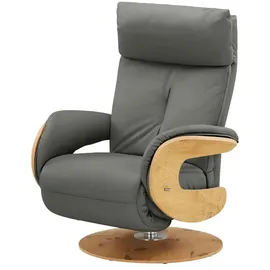 HIMOLLA Relaxsessel 7818 Leder 75 x 108 x 84 cm Grau elektrisch