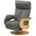 HIMOLLA Relaxsessel 7818 Leder 75 x 108 x 84 cm Grau elektrisch