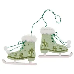 Hänger "Schlittschuhe", mint, 2 Stück