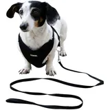 Kerbl Welpengeschirr mit Leine, schwarz, 24 - 44 cm/10 mm