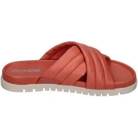 ROHDE Damen Pantolette Nappa Leder trendy Kreuzbandage Ponza 6302, Größe:38 EU, Farbe:Orange - 38