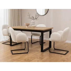 s-style möbel Vela Bouclé weiß