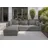 DOMO collection 3-Sitzer DOMO COLLECTION "Solskin, individuell erweiterbar/kombinierbar", grau (anthrazit), B:312cm H:80cm T:96cm, 100% solution dyed Acryl, Sofas, mit losen Kissen. Rücken- und Seitenteile als Stecksystem.