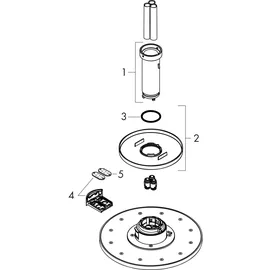 Hansgrohe Kopfbrause 250 2jet rund mit Deckenanschluss (35297300)