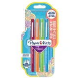 Paper Mate Flair-Filzstifte | mittlere Spitze (0,7 mm) | Gemischte FUN-Farben | 4 Stück