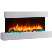 Xxxl Elektrokamin Balderia Ignis, Weiß, Metall, Holzwerkstoff, 110x57x25 cm, Fernbedienung, Flammeneffekt separat schaltbar, Überhitzungsschutz, Thermostat, Dimmer, Freizeit, Heizen & Kühlen, Elektrokamine