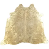 generisch Kuhfell Stierfell Teppich Grau Gold Devore ca. 210 x 180 cm Kuhfell Metallic Effekt