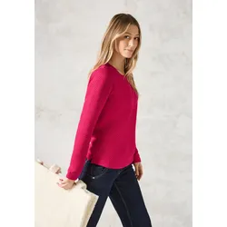 Rundhalsshirt, mit Struktur Muster, Gr. XXL (46), barberry red, , 59923500-XXL