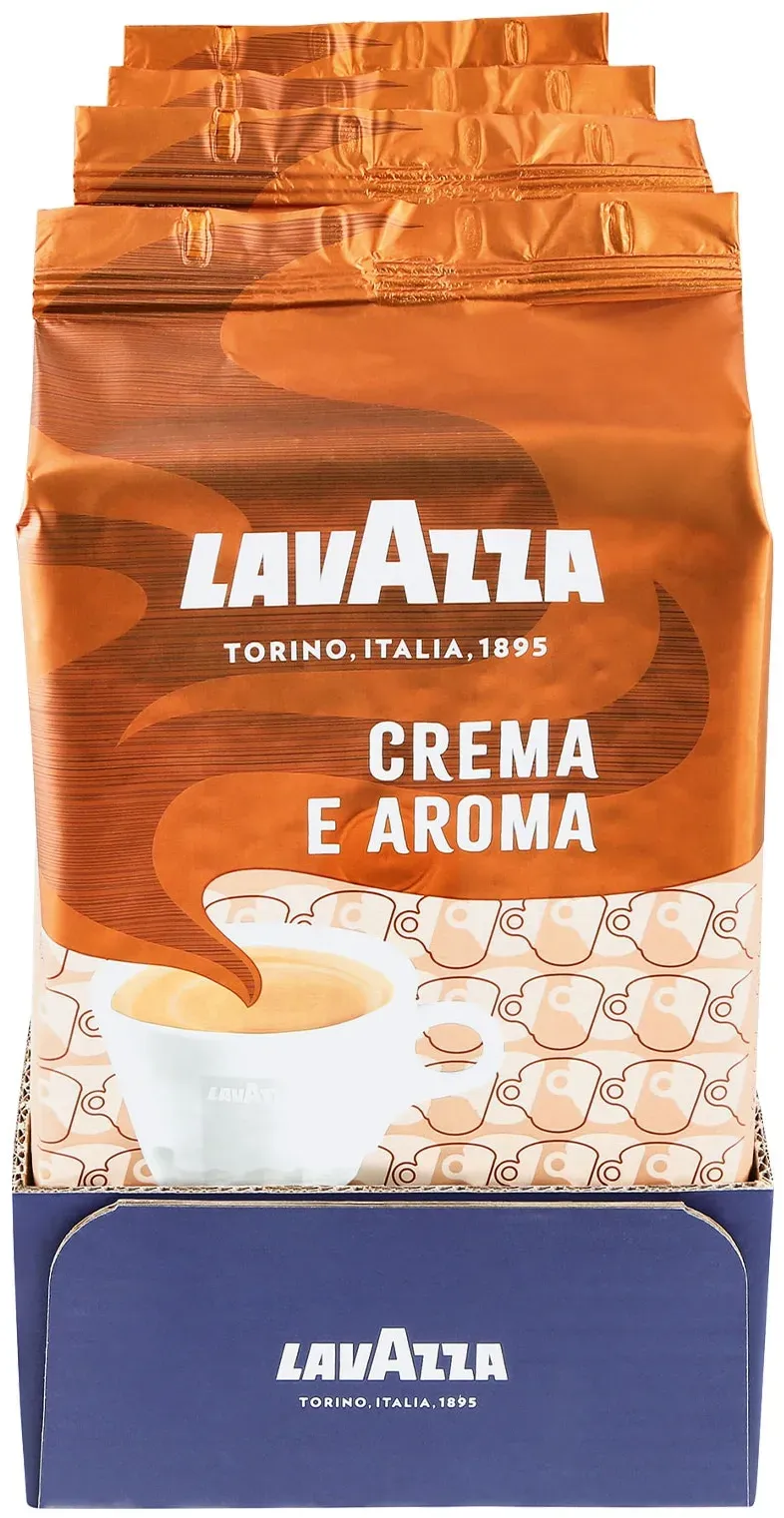 Lavazza, ganze Kaffeebohnen Kaffee Crema e Aroma 1 kg, 4er Pack