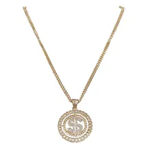URBAN CLASSICS Dollar Diamond Necklace Gold / Weiß