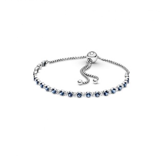 Pandora Timeless Blaues und klares Funkeln Verstellbares Armband aus Sterling Silber mit Kristallen und Zirkonia Steinchen - 599377C01