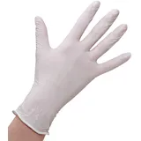 Herrmann Einweghandschuh in Größe L | 100 Stück | Nitril Einzelhandschuhe Weiß in praktischer Spenderbox | Ideal für Hygienebereiche - wie Lebensmittelbranche, Kosmetik uvm. | latexfrei