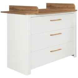 roba Wickelkommode »Ava« - 119x76x100cm - braun - Holz / Eichenholz / Holz