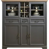 Innostyle Highboard 2 Glas-/Holztüren 8 offene Fächer 0 x 0 x 0 cm Grau