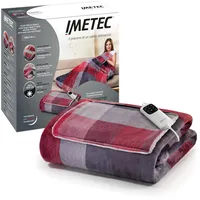 Imetec Adapto Velvet Tartan Heizdecke mit Taschen für Hände