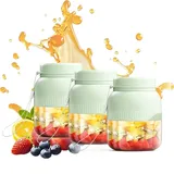 500 ML Tragbarer Mixer, 2026 Neu Smoothie Maker To Go, 10 Klingen Smoothie Mixer Leistungsstarke Performance, Multifunktional Mini Mixer Smoothie Maker für Shakes und Smoothies (3 Stück)