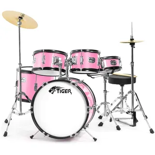 Tiger Jasmin JDS14-PK 5-teiliges Junior Schlagzeugset - Rosa