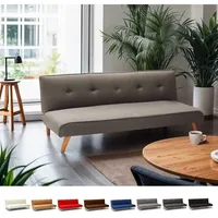 Schlafsofa 2-Sitzer aus Stoff für Wohnzimmer Design Larimar - Grau