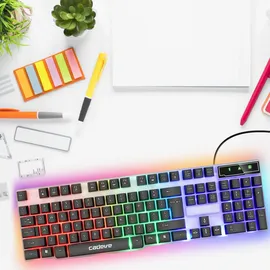 Retoo Gaming Tastatur RGB LED Mechanisch QWERTY