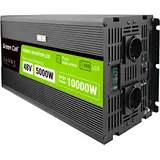 GreenCell Green Cell LCD Spannungswandler 5000W/10000W 48V auf 230V Reiner Sinus Volt Spannungswandler Wechselrichter Konverter Pure Sine Wave Power PowerInverter DC AC Umwandler Stromwandler Wohnwagen Auto