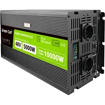 GreenCell Green Cell LCD Spannungswandler 5000W/10000W 48V auf 230V Reiner Sinus Volt Spannungswandler Wechselrichter Konverter Pure Sine Wave Power PowerInverter DC AC Umwandler Stromwandler Wohnwagen Auto