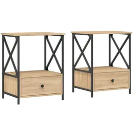vidaXL Nachtschrank Sonoma-Eiche 50 x 41 x 65 cm Braun