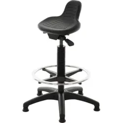 STIER Stehhilfe mit Gleitern und Fußring Sitzhöhe 640-890 mm PU-Sitz mit Griffmulde