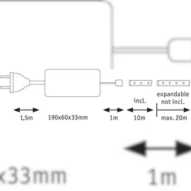 Paulmann MaxLED 500 Basisset unbeschichtet 10 m Warmweiß
