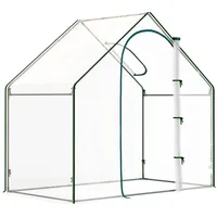 Outsunny Foliengewächshaus 1,8 x 1 x 1,68 m mit Rolltür und Fenster, Tomatenhaus aus Stahl, dunkelgrün für Garten & Pflanzen   Aosom.de
