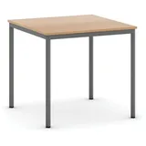 Esstisch, 800 x 800 mm, Tischgestell dunkelgrau, Buche