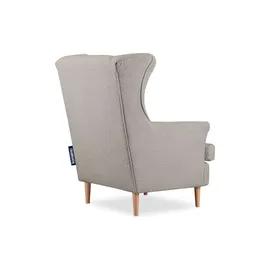 Konsimo Ohrensessel Stralis Textil 82 x 108 x 80 cm Beige