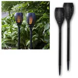 STAR Wegeleuchte Solar 2er Set schwarz  wetterfest IP44